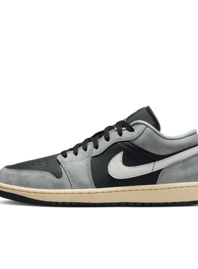 耐克Nike/Air Jordan 1 AJ1黑灰低帮复古运动篮球鞋HQ2010-012