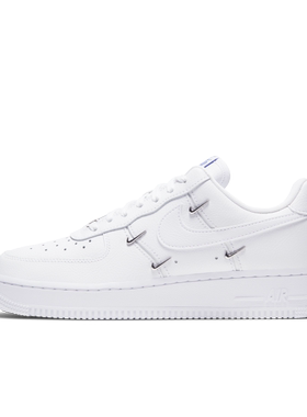 Nike耐克女子Air Force1低帮系带运动鞋白色休闲板鞋CT1990-100