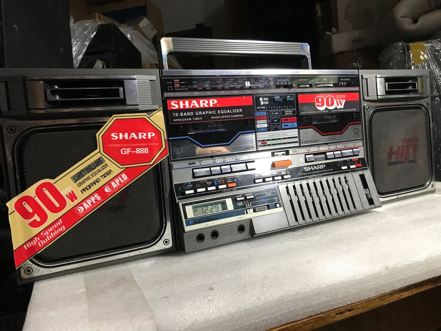 SHARP夏普GF-888Z便携式双卡收录机，功能全好的，较新，收藏级别