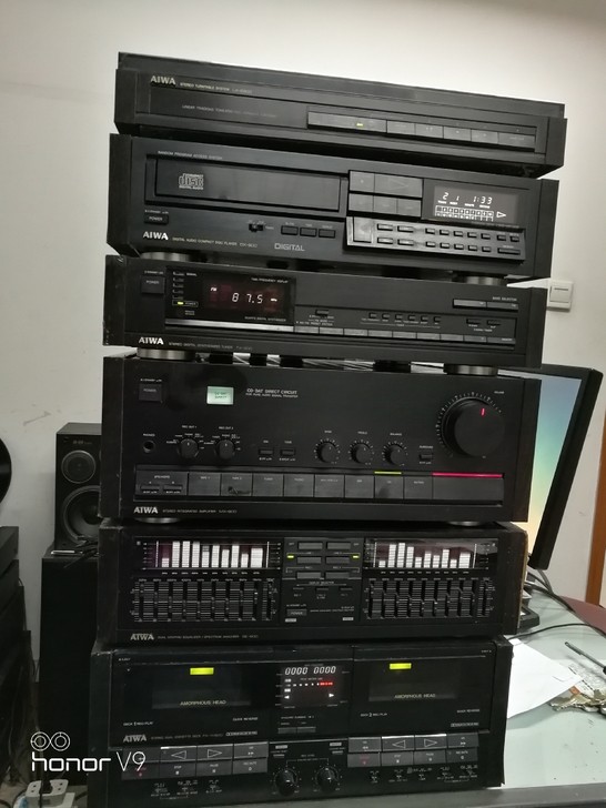 二手原装大写AIWA爱华SX-900组合音响黑胶，性能远超D10，展示中