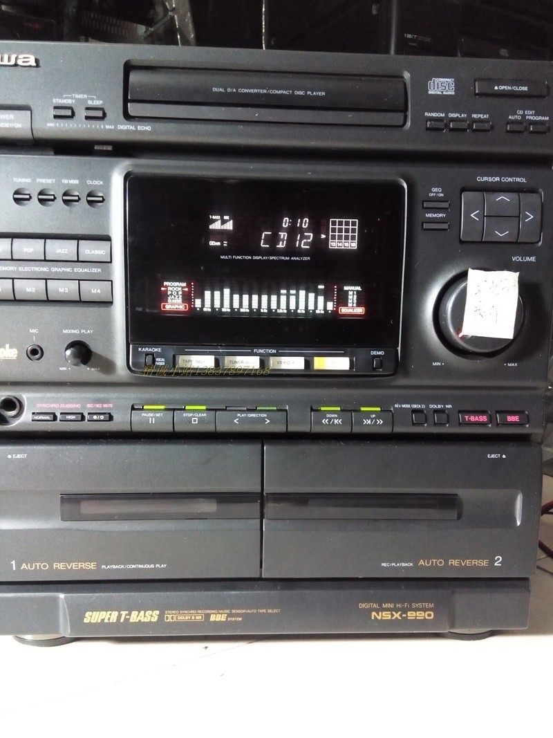 原装进口二手爱华nsx-990hr组合音响,电源功率310w,带遥控器