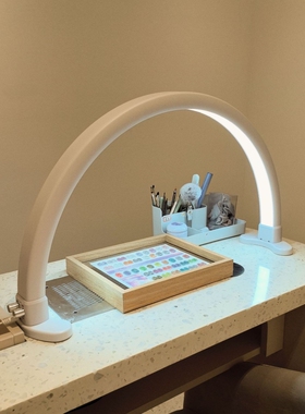 美甲台灯 无影补光灯美甲照明灯桌面美容灯台灯半月旋钮u形美容灯