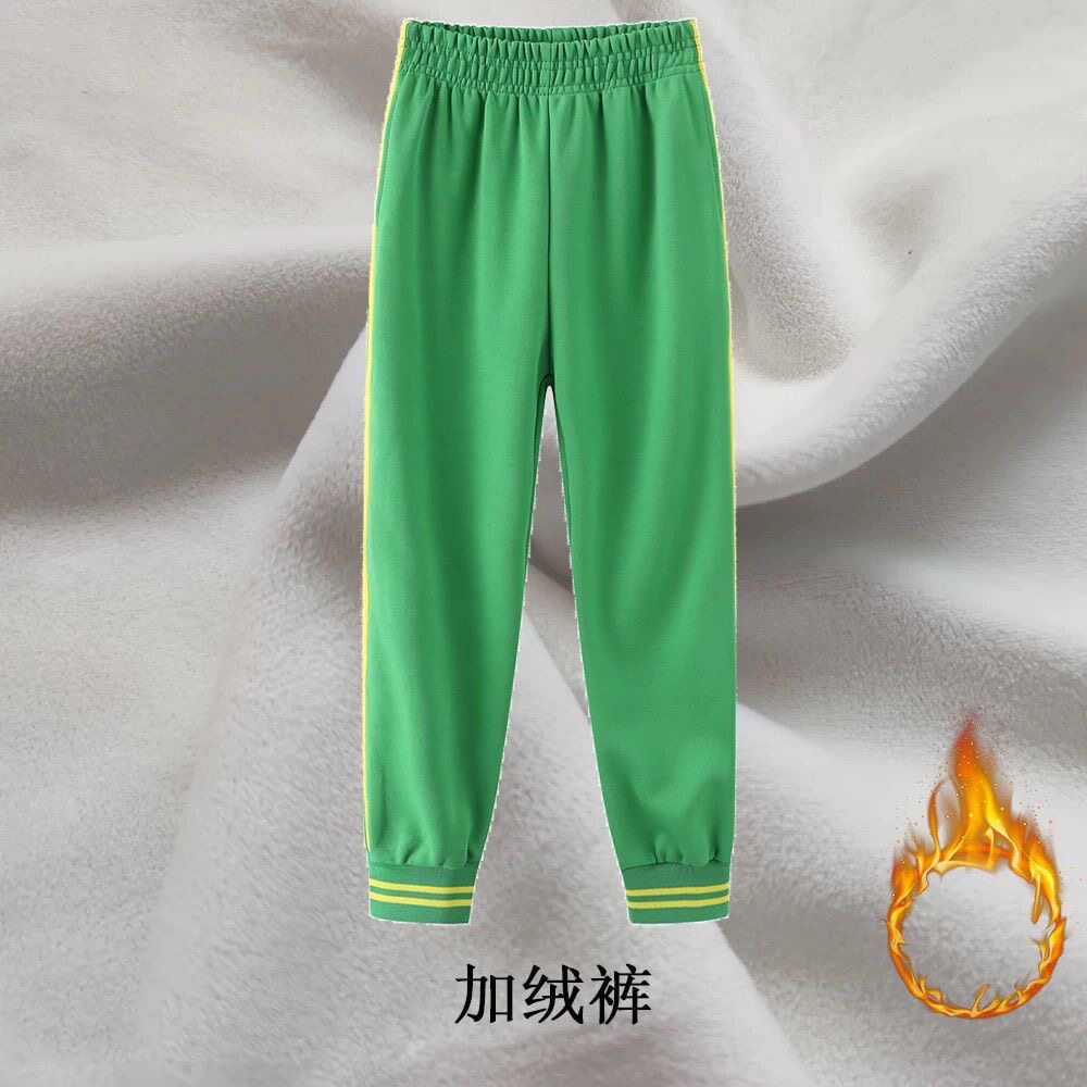 番禺区小学生校服新款秋冬加绒外套绿色长裤短袖短裤夏天冰感薄款