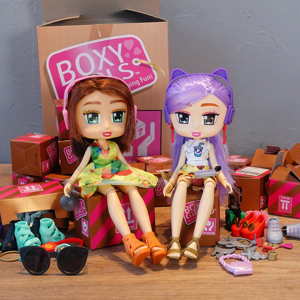 正版Boxy Girls盒子女孩盲盒惊喜包裹可动芭比娃娃过家家儿童玩具