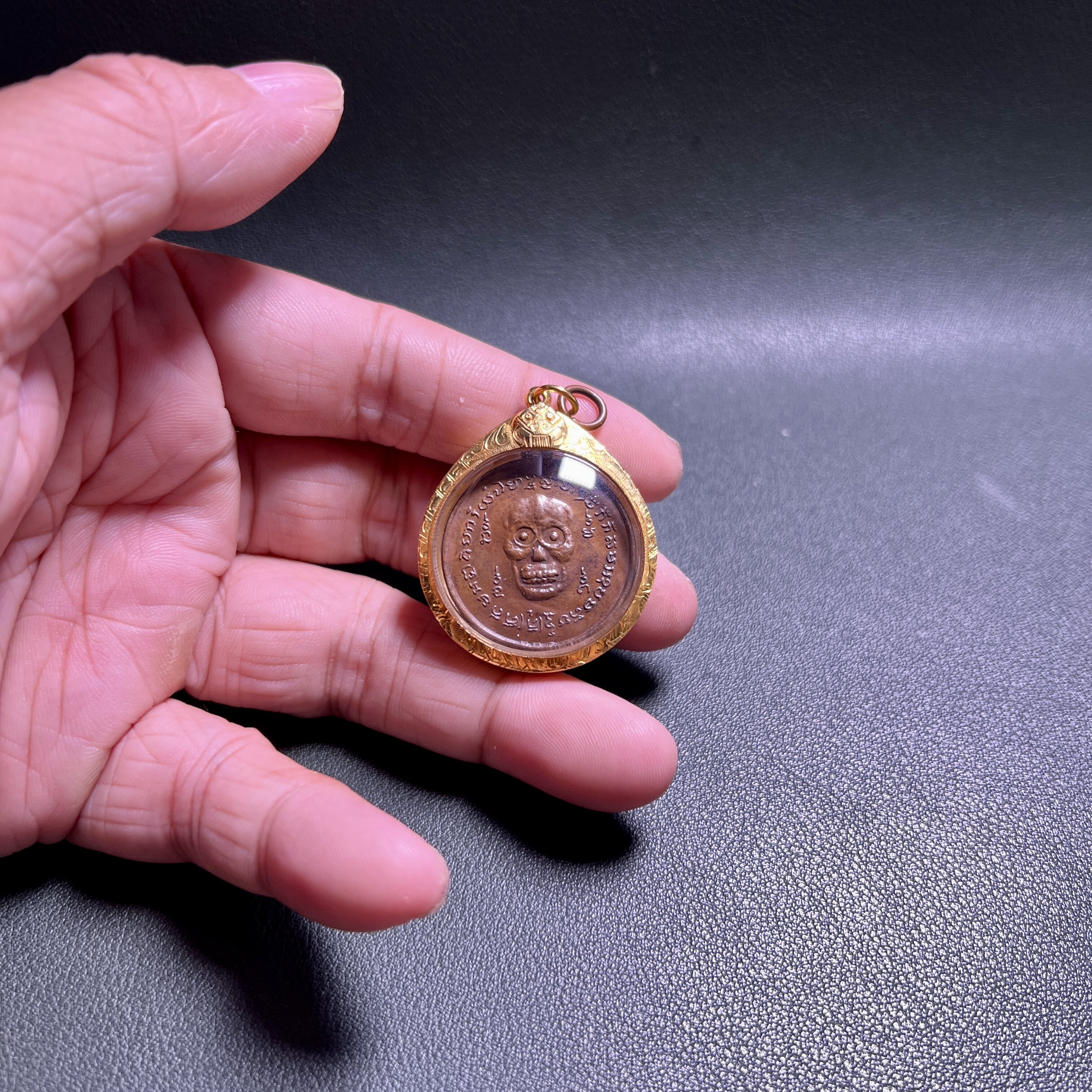 藏家寄售 瓦当 2500 龙婆耿 耳报 金壳塔帕占卡 泰国佛牌真品吊坠