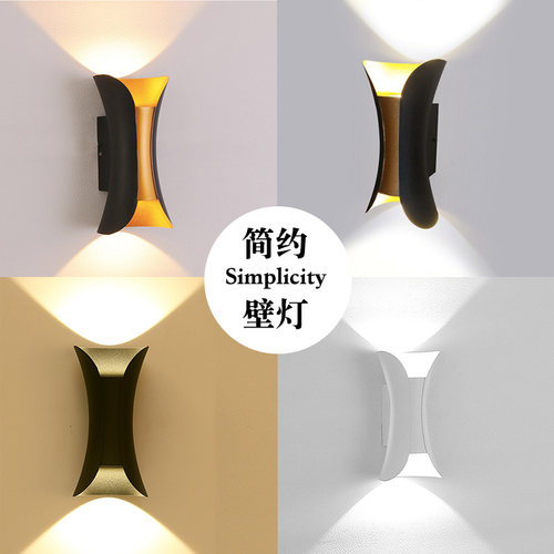 led简约户外双头壁灯阳光房柱子