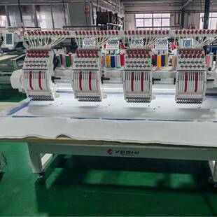 4头电脑绣花机裁片成衣帽子个性化多头刺绣机高速四头电脑绣花机