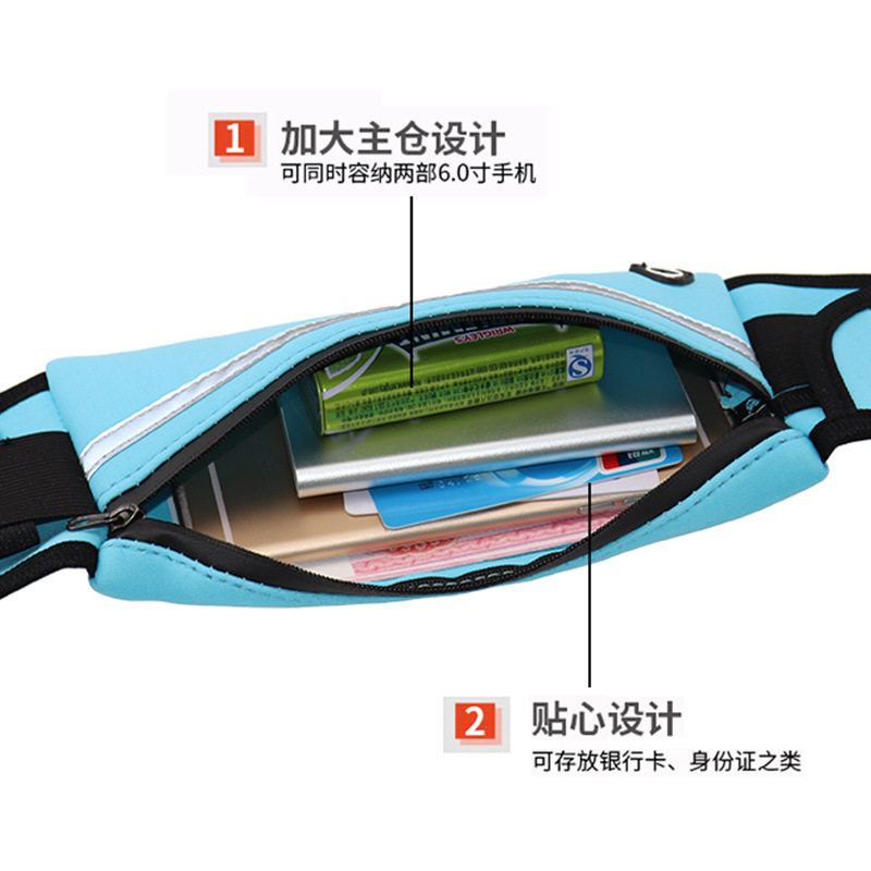 SPORTS POCKETS MULTI-FUNCTION RUNNING MOBILE PHONE BAG MEN AND WOMEN FITNESS OUTDOOR WATER BOTTLE BAG INVISIBLE CLOSE-FITTING CASUAL SMALL POCKETS