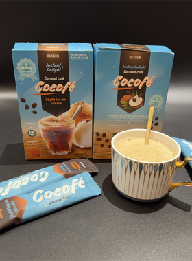 越南代购REXSUN椰奶冰糖椰子速溶咖啡Coconut 巧克力椰子榴莲咖啡