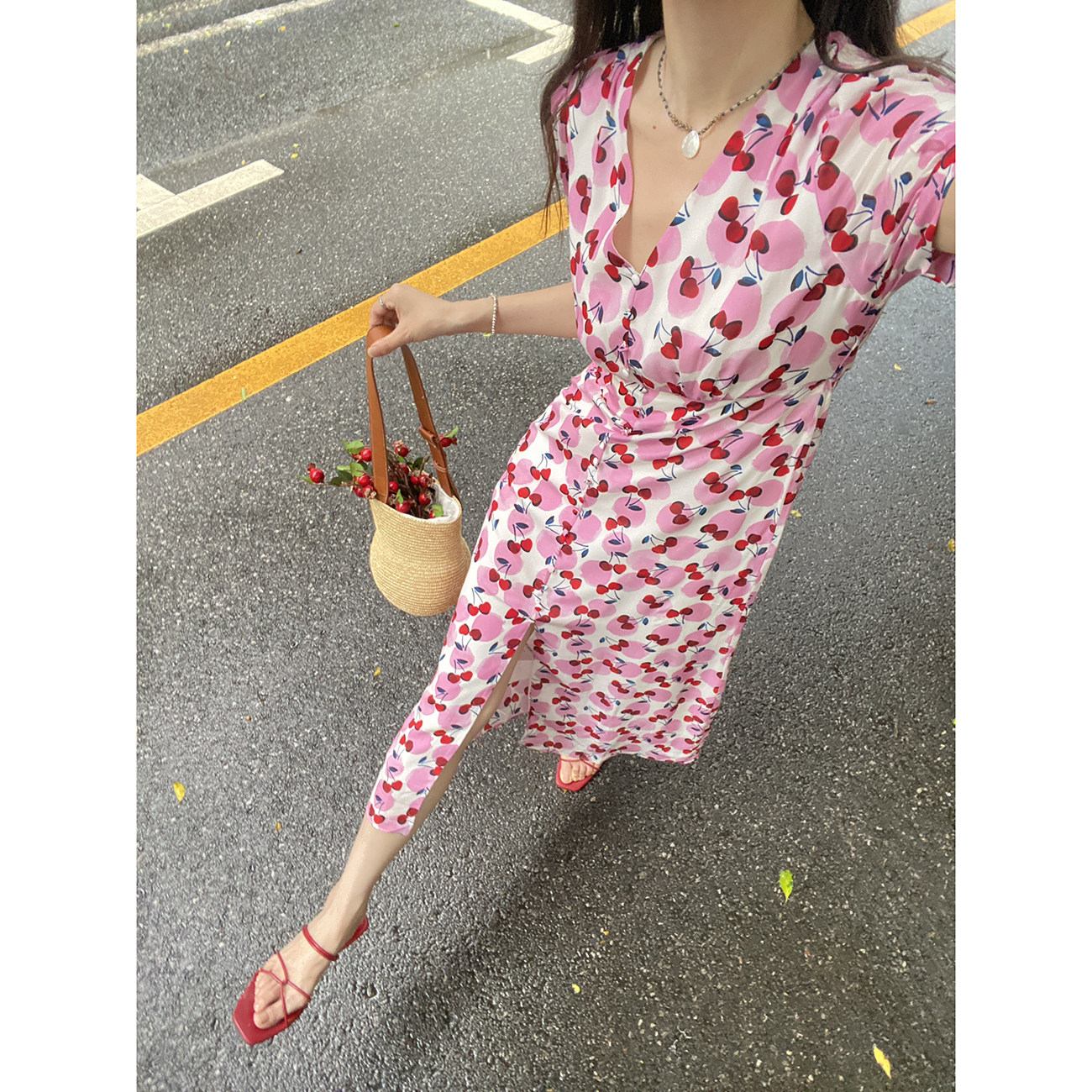 伊能静同款 100真丝双绉 复连衣裙