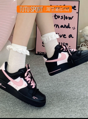 定制球鞋 Nike Air Force1 AF1空军一号热恋少女可爱女子低帮板鞋