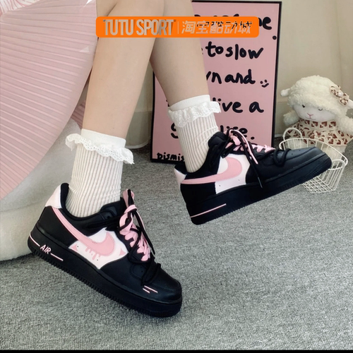定制球鞋 Nike Air Force1 AF1空军一号热恋少女可爱女子低帮板鞋