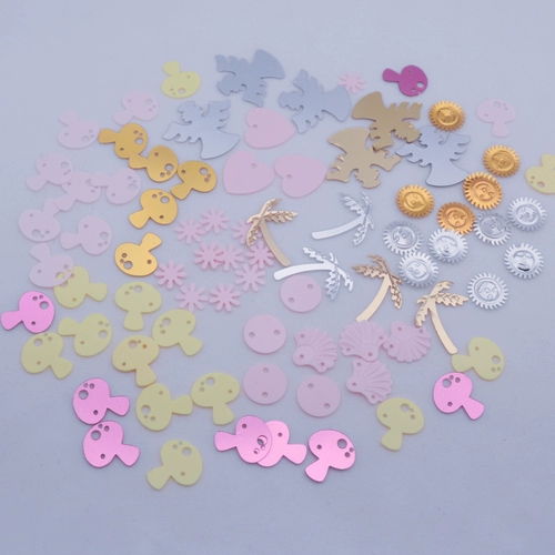 Многоцветные блестки для ногтей на солнечной энергии с грибочками-гвоздиками, открытка с аксессуарами, «сделай сам», 500 грамм