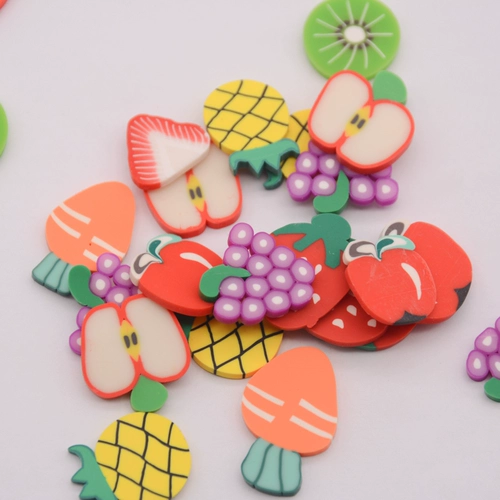 Фруктовая глина, слайм, заколка для волос с аксессуарами, 2см, «сделай сам»