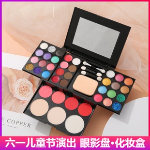 正品舞台妆眼影盘彩色闪粉亮片六一儿童节表演专用画妆化妆品彩妆