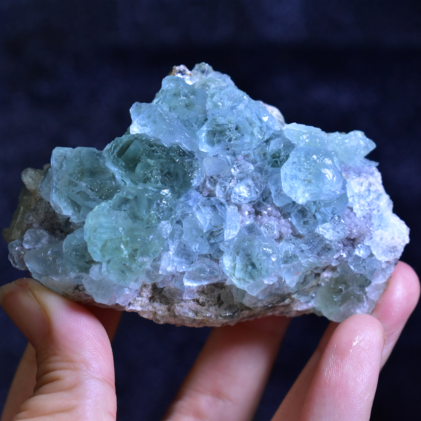 天然矿物原石绿萤石教学摆件