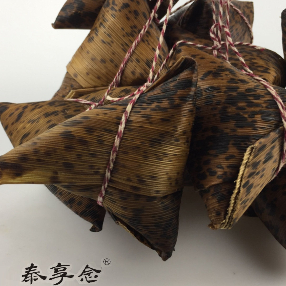 五个一份豹纹碱水纯糯米粽图片