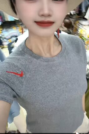 2026新款欧美春夏时尚百搭圆领刺绣短袖T恤女休闲运动上衣