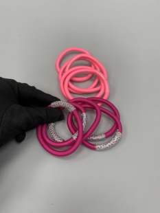 5条装~出口欧美订单简约款彩色弹力扎头发不伤发头绳马尾发圈皮筋