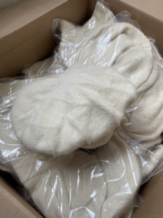 出口欧美兔毛羊绒堆堆帽女秋冬季保暖毛绒包头帽大头围毛线针织帽