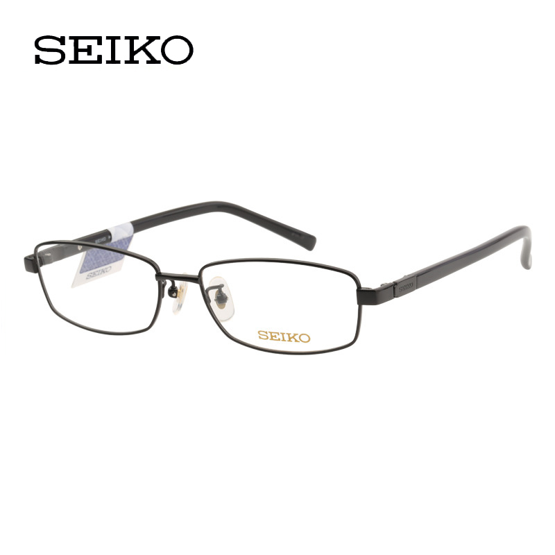 SEIKO/精工近视眼镜架纯钛眼镜框男士商务休闲全框配防蓝光HO1117
