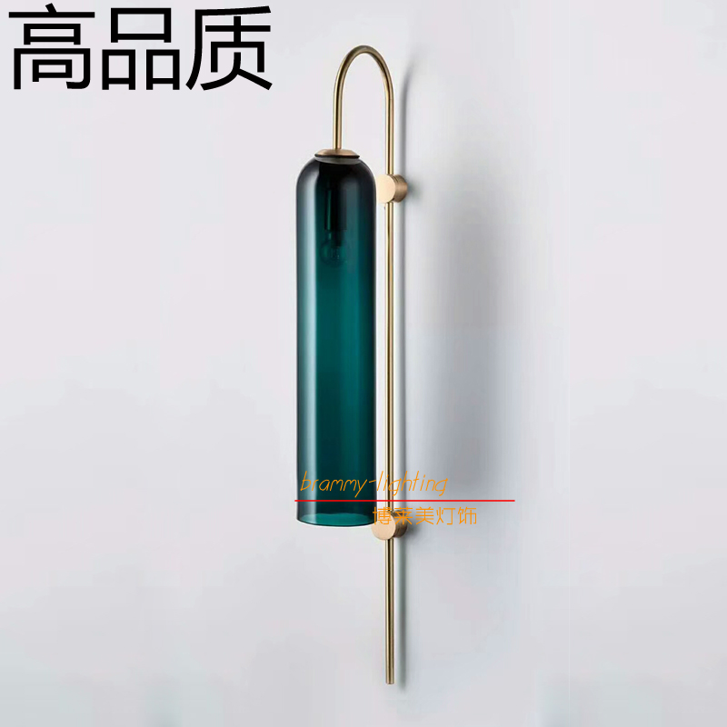 全铜装饰壁灯Articolo长玻璃壁灯样板房客厅卧室床头灯软装设计