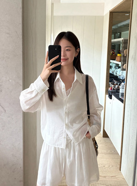 TG 自然褶皱 极简轻透百搭后背扭结设计显瘦衬衫2026夏新款26741