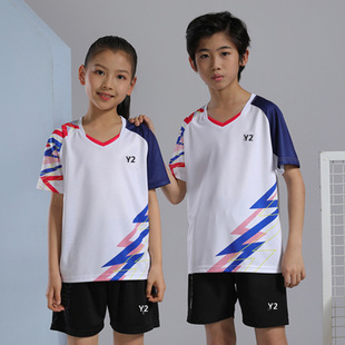 夏季速干儿童羽毛球服装男童女童装中小学生球衣比赛运动服21072