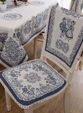 夏季菲诗曼尔棉亚麻椅垫双层椅子坐垫 42加厚带棉芯小麻人椅子垫