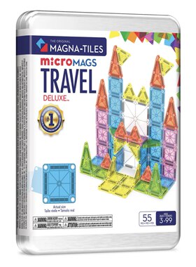 Magna-Tiles便携式旅行装迷你磁力片构建磁力启蒙儿童玩具拼搭