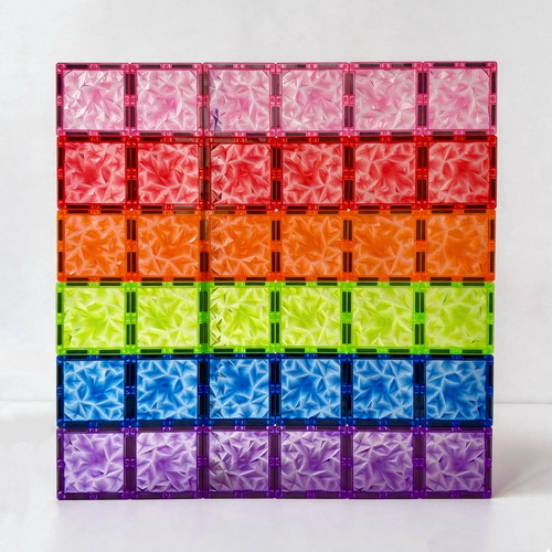碎冰冰高透光影强磁碎钻7.5cm磁力片儿童益智拼搭积木玩具补充装