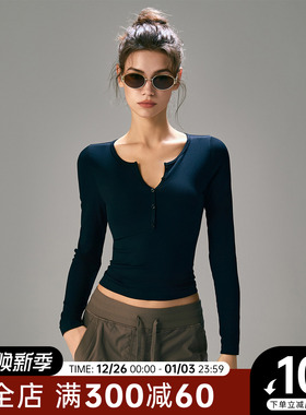 Choc女孩瑜伽服女秋冬新款长袖健身衣T恤基础百搭运动上衣打底衫