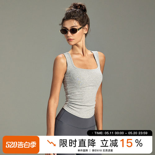 Choc女孩固定杯运动内衣女修身显瘦瑜伽服背心跑步呢防震健身文胸