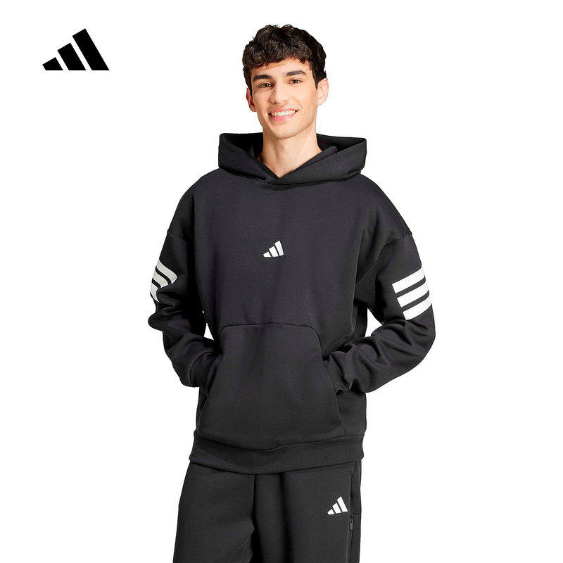 adidas阿迪达斯卫衣男2026春季宽松休闲连帽套头衫KD5215 JD4838