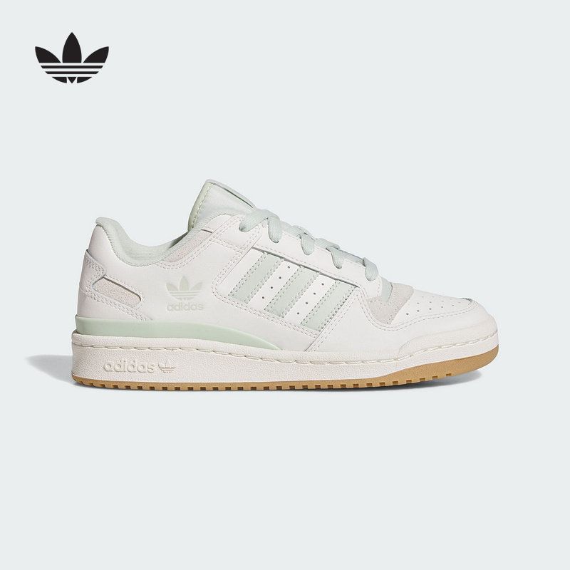 阿迪达斯三叶草女鞋2025冬FORUM LOW CL低帮复古运动休闲鞋JR0475