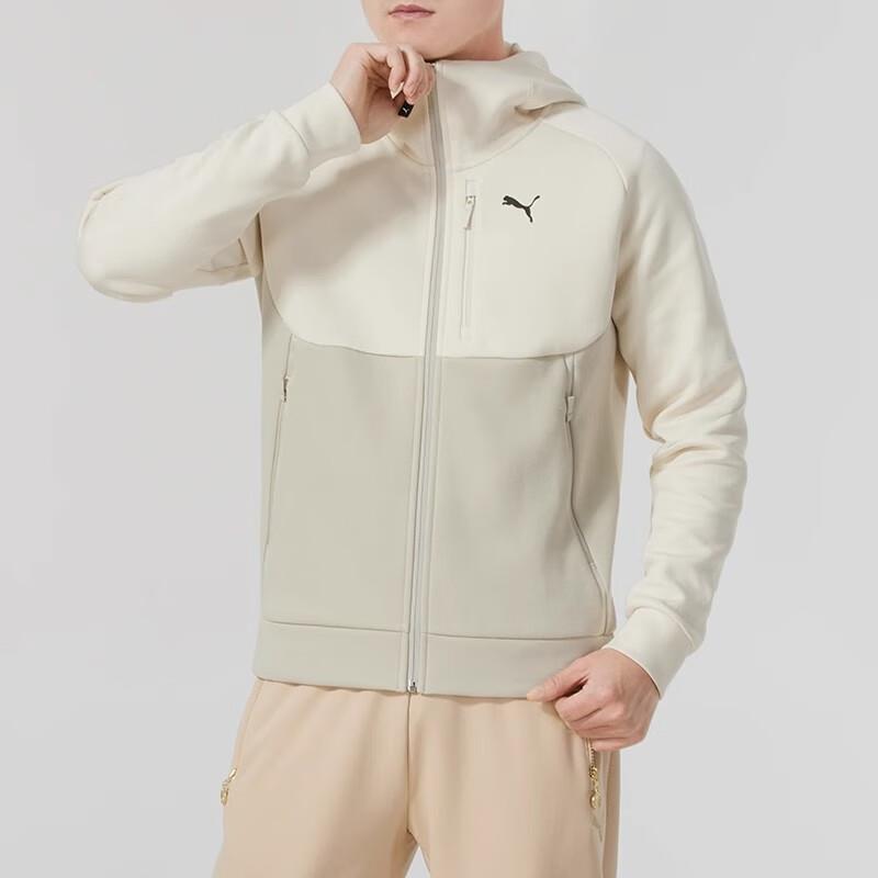 PUMA彪马外套男2025春季新款连帽速干运动休闲针织夹克 631833-87