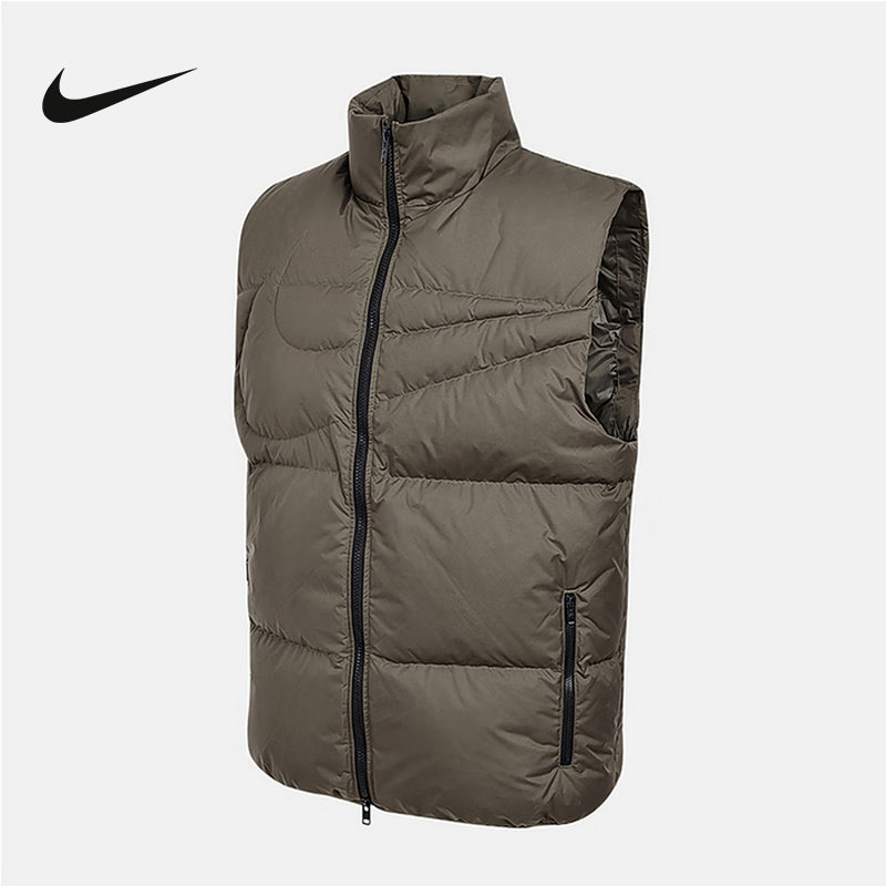 Nike耐克运动马甲男2025冬季休闲防风保暖立领羽绒背心IH2369-222
