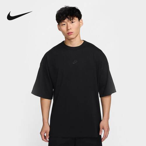 Nike耐克短袖男2025秋季刺绣小标宽松透气休闲运动T恤HF9607-010
