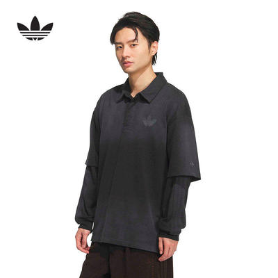阿迪达斯三叶草长袖男2026春假两件宽松休闲套头衫KR5053 KR5054