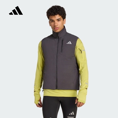 adidas阿迪达斯运动马甲男2025冬季训练防风保暖立领棉背心JM5715