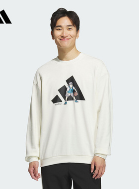 adidas阿迪达斯运动卫衣男2025冬季圆领保暖套头衫KC2874 KC5324