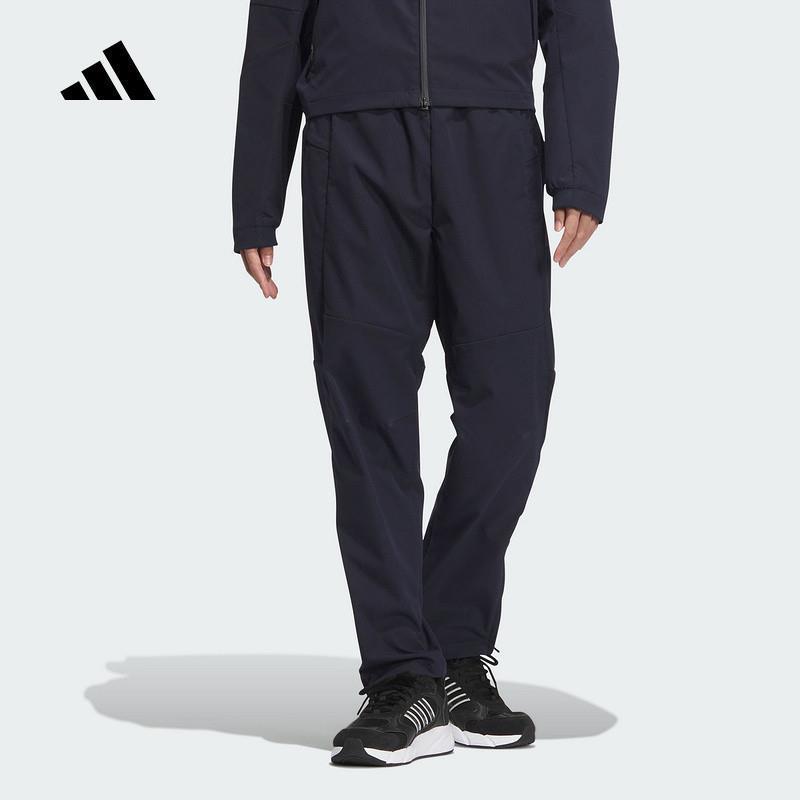 adidas阿迪达斯男裤25春季新款运动休闲裤宽松透气梭织长裤JM2091