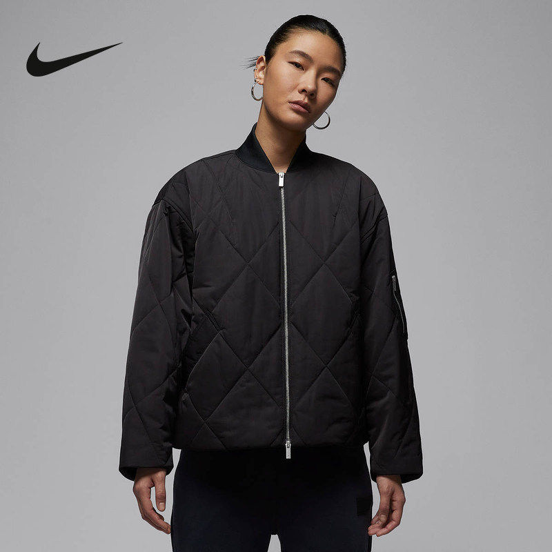 Nike耐克棉衣女2026春季休闲短款保暖棉服运动夹克外套IF1051-010