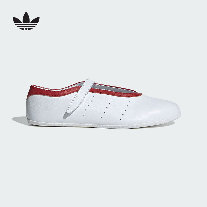 阿迪达斯三叶草女鞋2025秋STAN SMITH LO BALLET芭蕾舞蹈鞋JQ6940