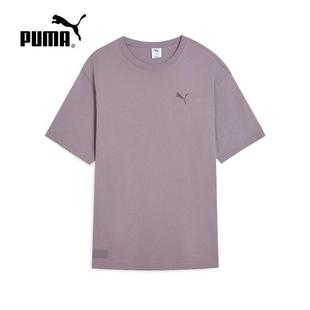 PUMA彪马短袖男2025夏季休闲刺绣运动宽松圆领透气T恤 632978-82