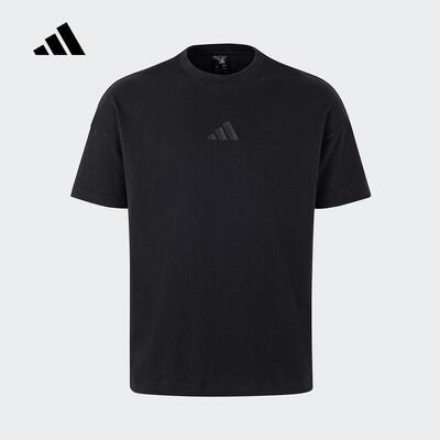 adidas阿迪达斯短袖男25夏季新款纯棉运动休闲圆领透气T恤JY8565