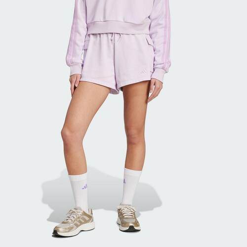 adidas阿迪达斯工装三分裤2025夏女ESSENTIALS时尚针织短裤JC5701