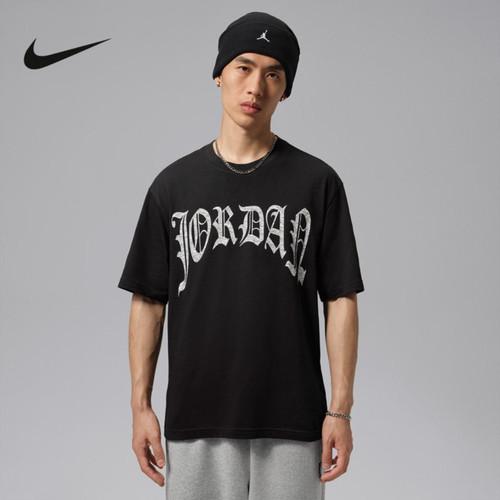 NIKE耐克短袖男装Jordan印花宽松透气篮球运动休闲T恤IO0020-010