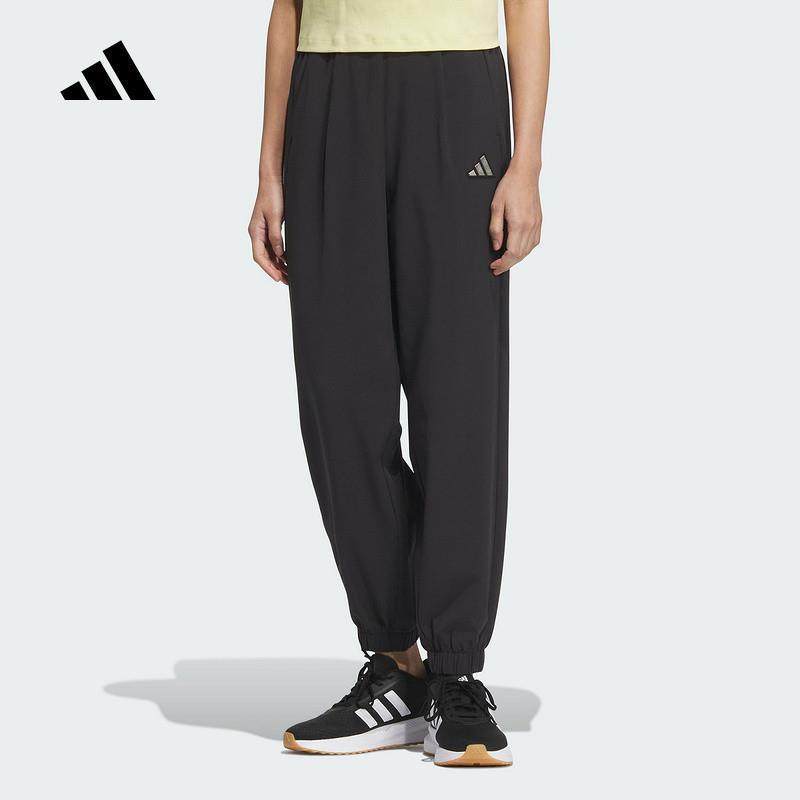 adidas阿迪达斯女裤2025夏季薄款速干透气梭织休闲运动长裤JM8777