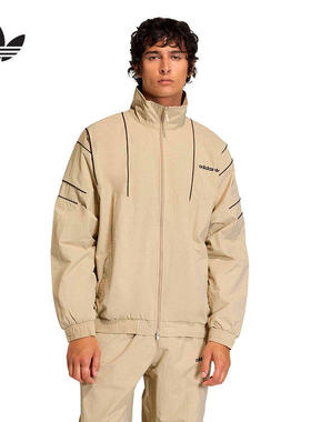 adidas阿迪达斯三叶草线条设计立领防风夹克春男梭织外套 KE0095